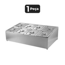 Condimentadora inox-8 gn 1/6x100 mm 66,5x40x20cm Condimentadora inox-8 gn 1/6x100 mm 66,5x40x20cm