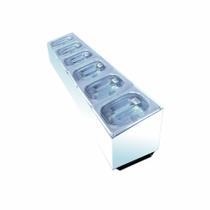 Condimentadora Lateral Refrigerada 6 cubas ZPCNLR06 Branca Condimentadora Lateral Refrigerada 6 cubas ZPCNLR06 Branca