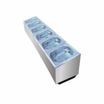 Condimentadora Lateral Refrigerada 6 Cubas ZPCNLR06 Inox