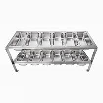 Condimentadora Pizzaiolo Inox 12 Cubas para Restaurantes Condimentadora Pizzaiolo Inox 12 Cubas para Restaurantes