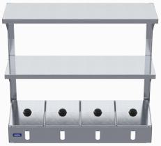 Condimentadora Pizzarola 4 Cubas Com Prateleira Inox G59