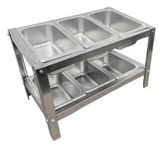 Condimentadora Pizzarola De Mesa 6 Cubas Inox 1/4 X 100mm