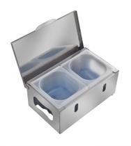 Condimentadora Pizzarola Profissional 2 Cubas Refrigerada Condimentadora Pizzarola Profissional 2 Cubas Refrigerada