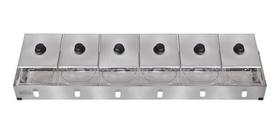 Condimentadora Pizzarola Profissional 6 Cubas Parede Bancada Condimentadora Pizzarola Profissional 6 Cubas Parede Bancada