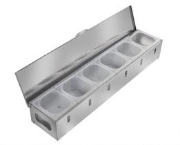 Condimentadora Pizzarola Profissional 6 Cubas Refrigerada G46 Condimentadora Pizzarola Profissional 6 Cubas Refrigerada G46