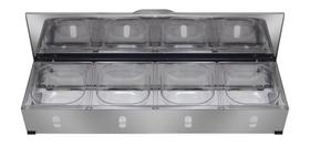 Condimentadora Pizzarola Profissional Inox Bancada 4 Cubas G37 Condimentadora Pizzarola Profissional Inox Bancada 4 Cubas G37