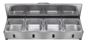 Condimentadora Pizzarola Profissional Inox Bancada 4 Cubas G41