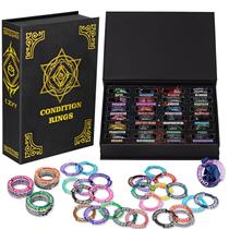 Condition Rings CZYY atualizou 96 unidades para D&D com caixa de armazenamento Condition Rings CZYY atualizou 96 unidades para D&D com caixa de armazenamento