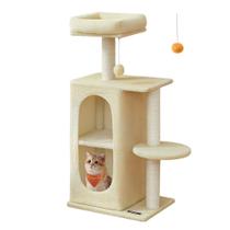 Condomínio de pelúcia pequeno Cat Tree Feandrea Scratching Post Beige