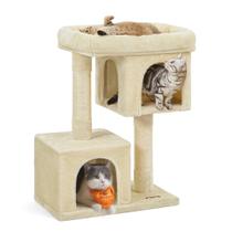 Condomínio Feandrea Cat Tower 84 cm de largura para gatos bege Condomínio Feandrea Cat Tower 84 cm de largura para gatos bege