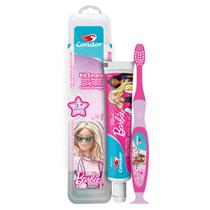 Condor Kit Barbie Escova Dental Gel Morango Com Estojo Higiene Infantil Completa Condor Kit Barbie Escova Dental Gel Morango Com Estojo Higiene Infantil Completa