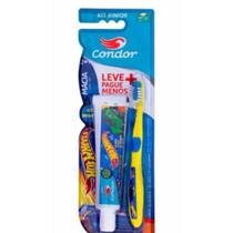 Condor Kit Escova Dental + Creme Dental Infantil Hotwheels