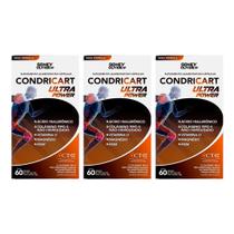Condricart Ultra Power Colageno tipo II 60 capsulas kit com 3 unidades