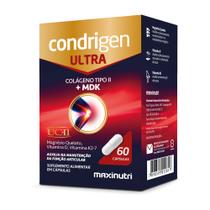 Condrigen Ultra Colágeno não Hidrolisado Tipo II + MDK 60 Cápsulas - Maxinutri