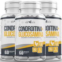 Condroitin + Glucosamina 3 Frascos Premium - Ervais