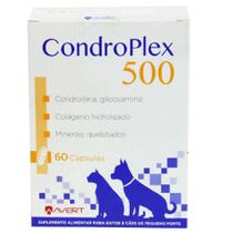 CondroPlex 500 60 capsulas suplemento Cães e Gatos Avert