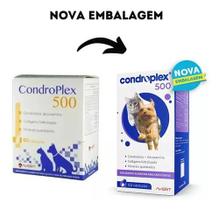 Condroplex 500 Avert 60 Cáp Suplemento Cães Gatos Peq Porte