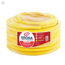 Conduite Corrugado 1" x 25mts Pvc Amarelo - Krona 1232 Conduite Corrugado 1" x 25mts Pvc Amarelo - Krona 1232
