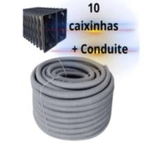 Conduite Corrugado Reforcado Canduite cinza 3/4 + 10 Caixinhas 4x2