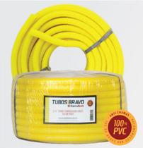 Conduíte Eletr. Corrugado Amarelo 3/4 X 50m- Anti-chama Pvc - Tubos Bravo