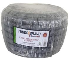 Conduíte Eletr. Corrugado Cinza 1 X 25M - Anti-Chama Pvc