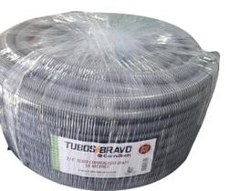 Conduíte Eletr. Corrugado Cinza 3/4 X 50M - Anti-Chama Pvc