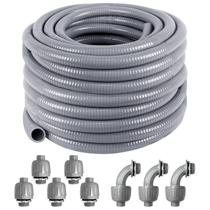 Conduíte elétrico estanque a líquidos 3/4 pol. 30 m com conectores Conduíte elétrico estanque a líquidos 3/4 pol. 30 m com conectores