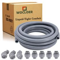 Conduíte estanque a líquidos Wocloer 25 pés e 1 polegada com kit de conectores