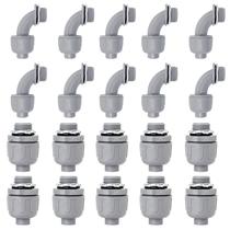 Conduíte flexível de PVC com conector estanque líquido de 1/2 polegada, pacote com 20