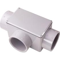 Condulete Fixo 1.1-2 Tipo T Tramontina Com Tampa Com Rosca Npt E Com Pintura Eletrostárica A Pó Tramontina