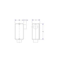 Condulete Fixo 1/2" Tipo LL Tramontina sem Tampa e com Rosca