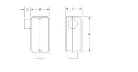 Condulete fixo 1 tipo LR s/tampa rosca BSP s/pint 56105303