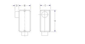 Condulete Fixo 1 Tipo Lr Tampa Rosca Bsp Pintura 56105083