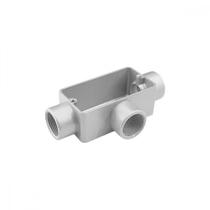 Condulete fixo 1" tipo "T" - sem tampa / rosca BSP / com pintura eletrostática a pó Condulete fixo 1" tipo "T" - sem tampa / rosca BSP / com pintura eletrostática a pó