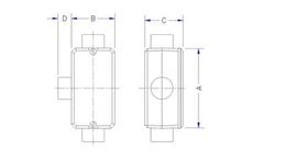 Condulete Fixo 1 Tipo T Tampa Rosca Bsp Pintura 56106083 - Tramontina