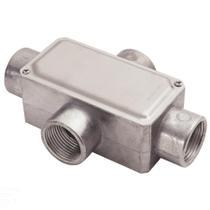Condulete fixo 1" tipo "X" - com tampa / rosca BSP / sem pintura