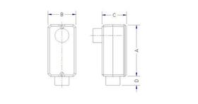 Condulete Fixo 2.1/2 Lb Tampa Rosca Bsp S/pint Tram 56103307