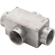 Condulete fixo 2" tipo "X" - com tampa / rosca BSP / sem pintura Condulete fixo 2" tipo "X" - com tampa / rosca BSP / sem pintura