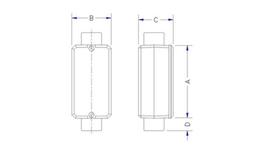 Condulete Fixo 3/4 Tipo Lb Tampa Rosca Bsp Sem Pintura...