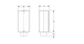 Condulete fixo 3/4" tipo "LL" - com tampa / rosca BSP / com pintura eletrostática a pó