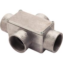 Condulete fixo 3" tipo "X" - com tampa / rosca BSP / sem pintura