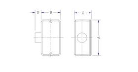 Condulete fixo b 1 c/r s/pintura