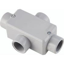 Condulete Fixo Tipo "x" 1/2" Com Tampa / Sem Rosca / Com Pintura Eletroestática A Pó