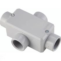 Condulete fixo tipo "X" Tramontina 1.1/2" - com tampa - com rosca NPT - com pintura Condulete fixo tipo "X" Tramontina 1.1/2" - com tampa - com rosca NPT - com pintura