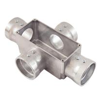 Condulete Modelo X Em Alumínio 2 1/2 Sem Rosca Sieg Prateado Condulete Modelo X Em Alumínio 2 1/2 Sem Rosca Sieg Prateado