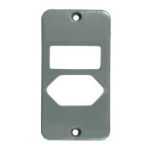 Condulete-placa 1tecla+tom.abnt-cinza