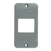 Condulete-placa 2 teclas-cinza