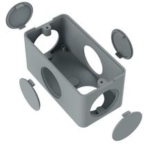 Condulete PVC Multiplo 5 Saidas Cinza 1/2 - 3/4