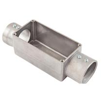 Condulete Tipo C Em Alumínio Sem Rosca Medida 2 1/2 Sieg Prateado