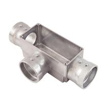 Condulete Tipo T Em Alumínio Sem Rosca Medida 2 1/2 Sieg Prateado